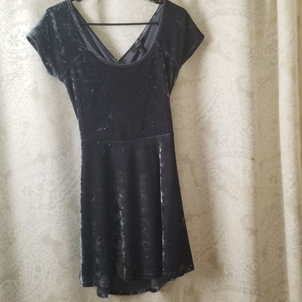 Forever 21 Crushed Velvet Skater Dress